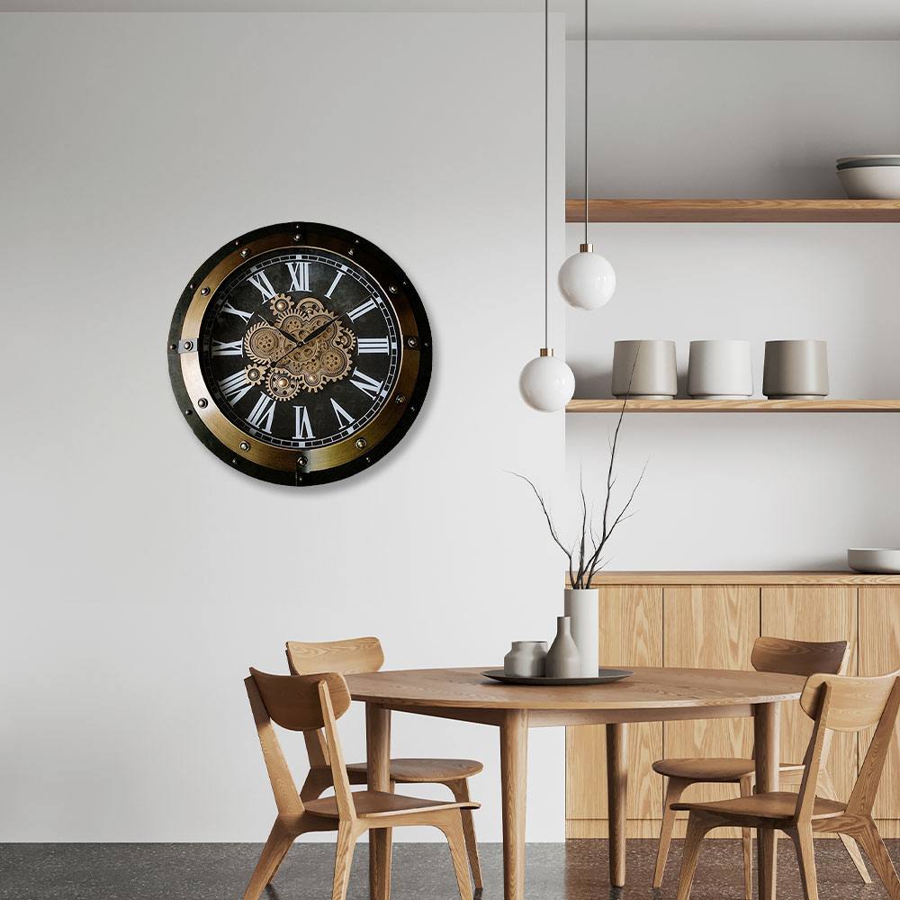 déco cuisine horloge chiffres romains
