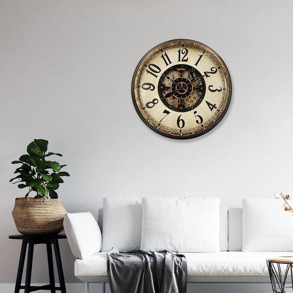 déco salle à manger horloge vintage