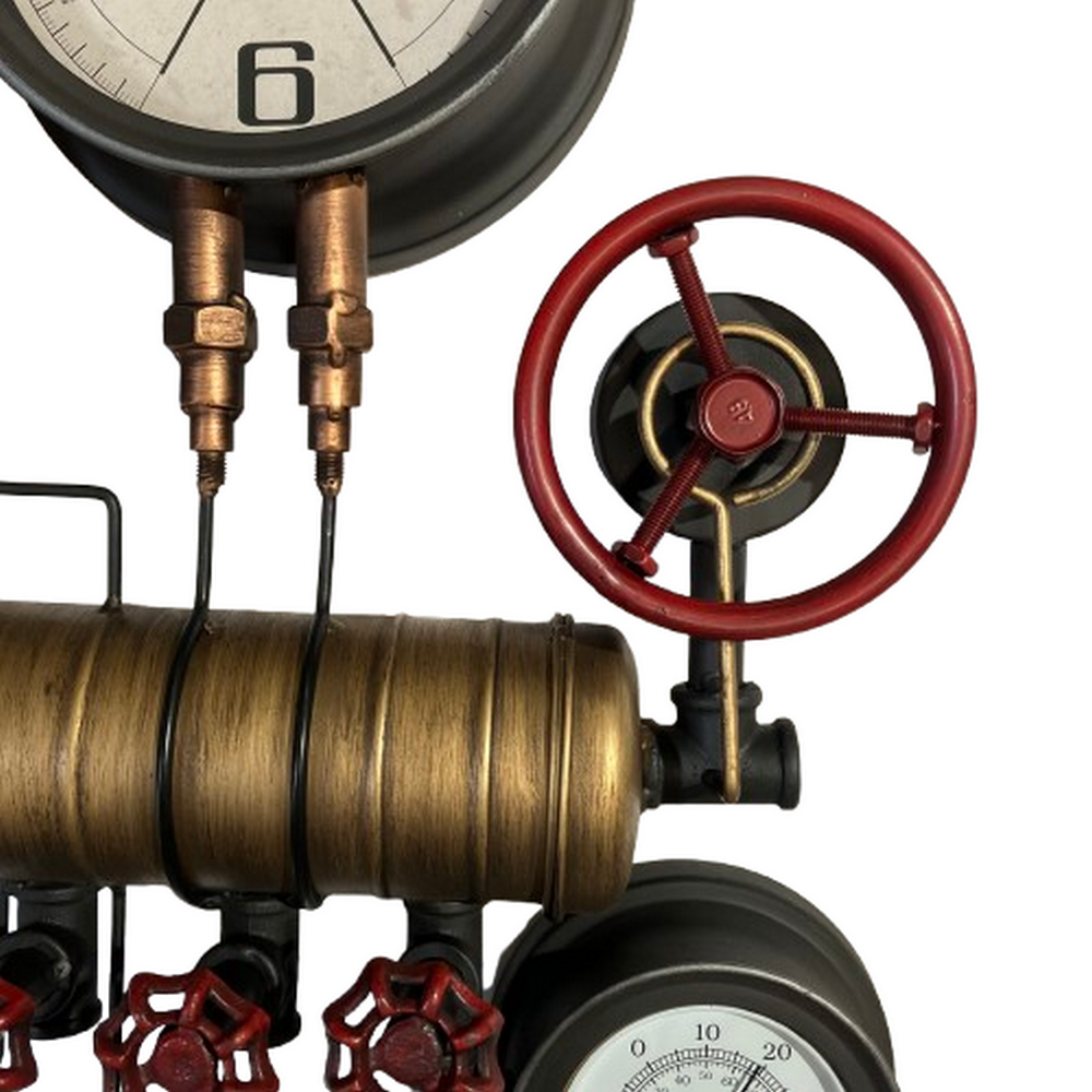 décoration murale horloge métal détails