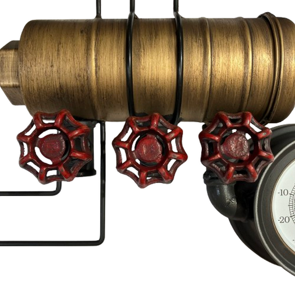 détails décoration horloge métal