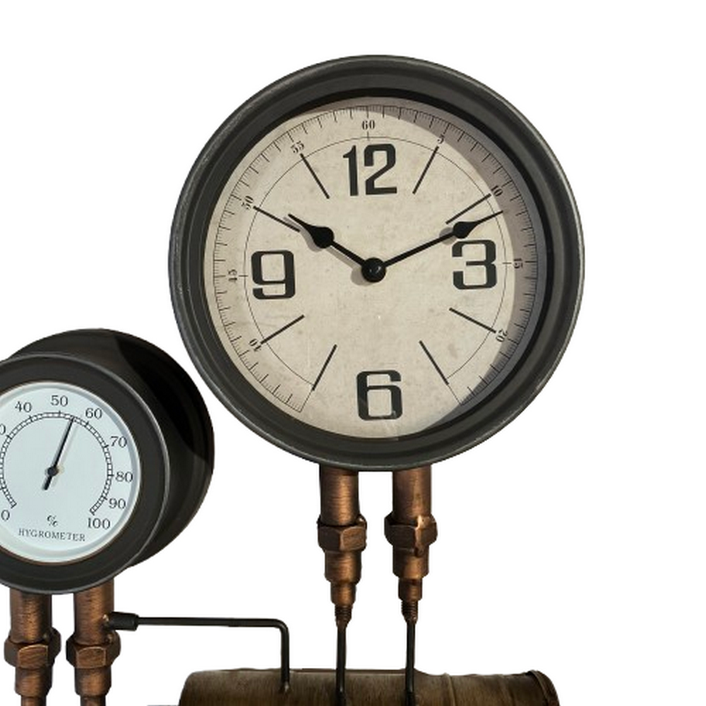 horloge décorative métal hydrometer