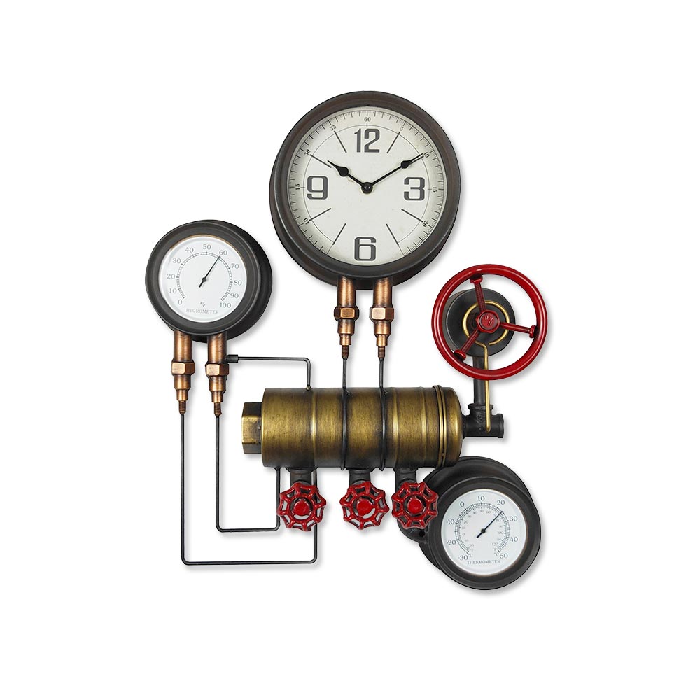 Horloge Décorative Vintage Industrielle Métal