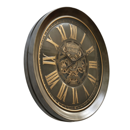 horloge en métal bronze