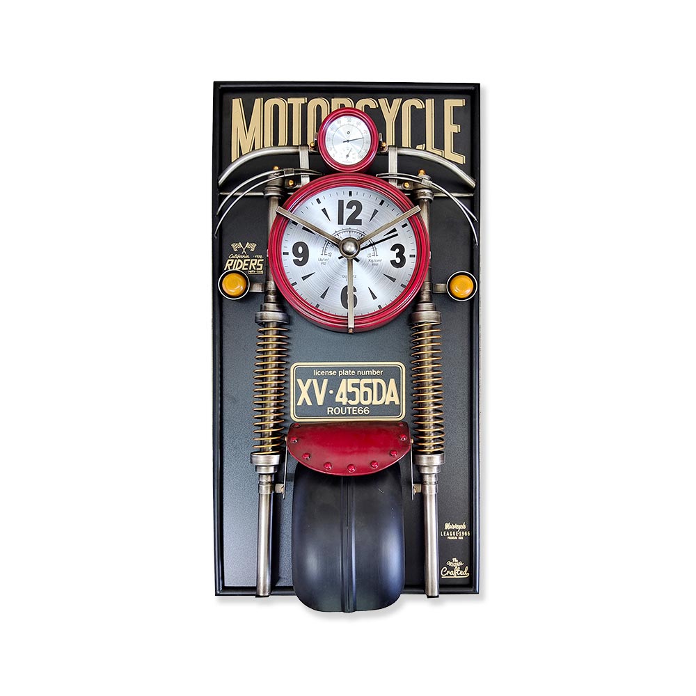 Horloge Originale Moto Rouge