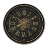 Horloge Ronde Noire et Doré