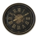 Horloge Ronde Noire et Doré