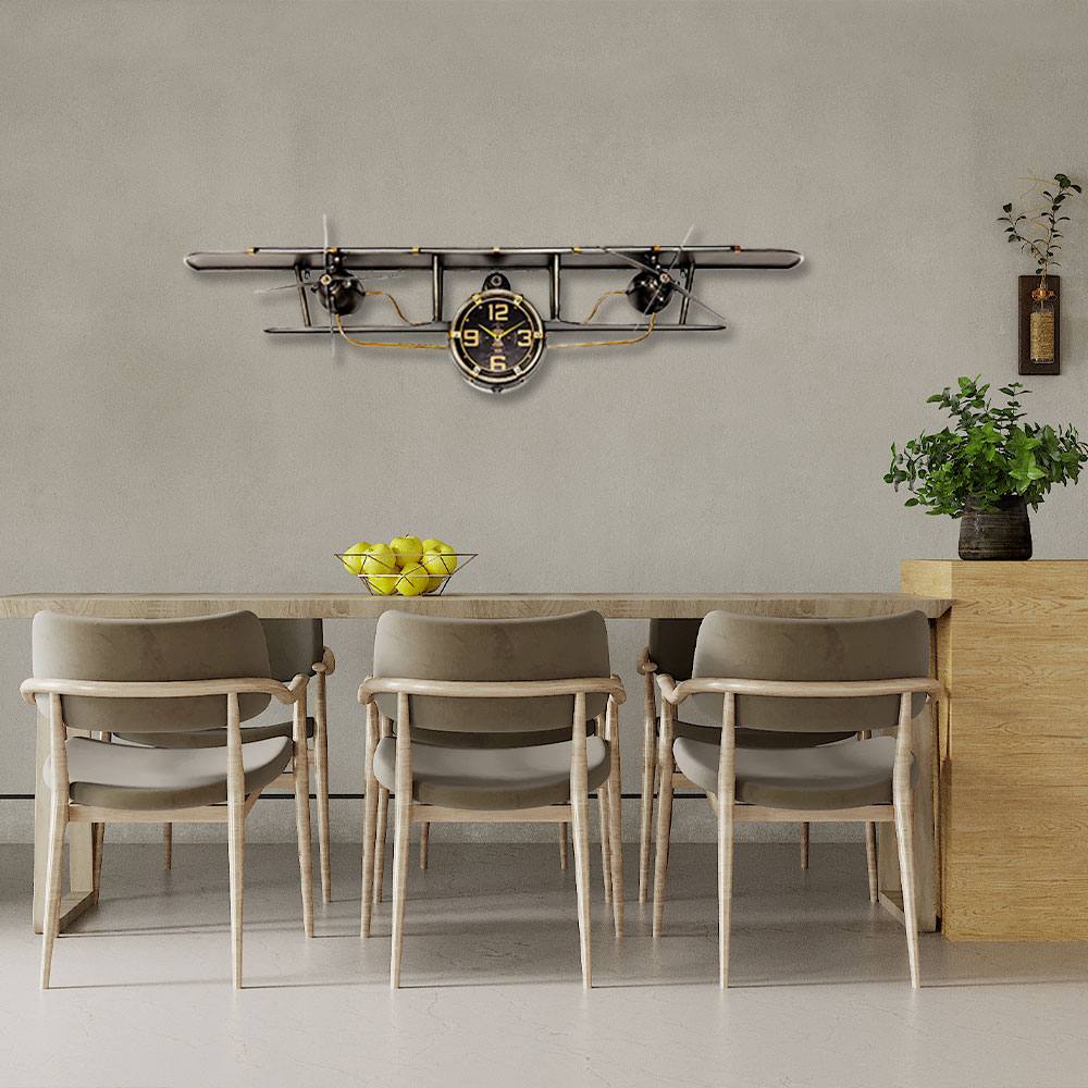 idee_deco_salon_avion_sculpture_metal_horloge_06.511 idée déco salon avion