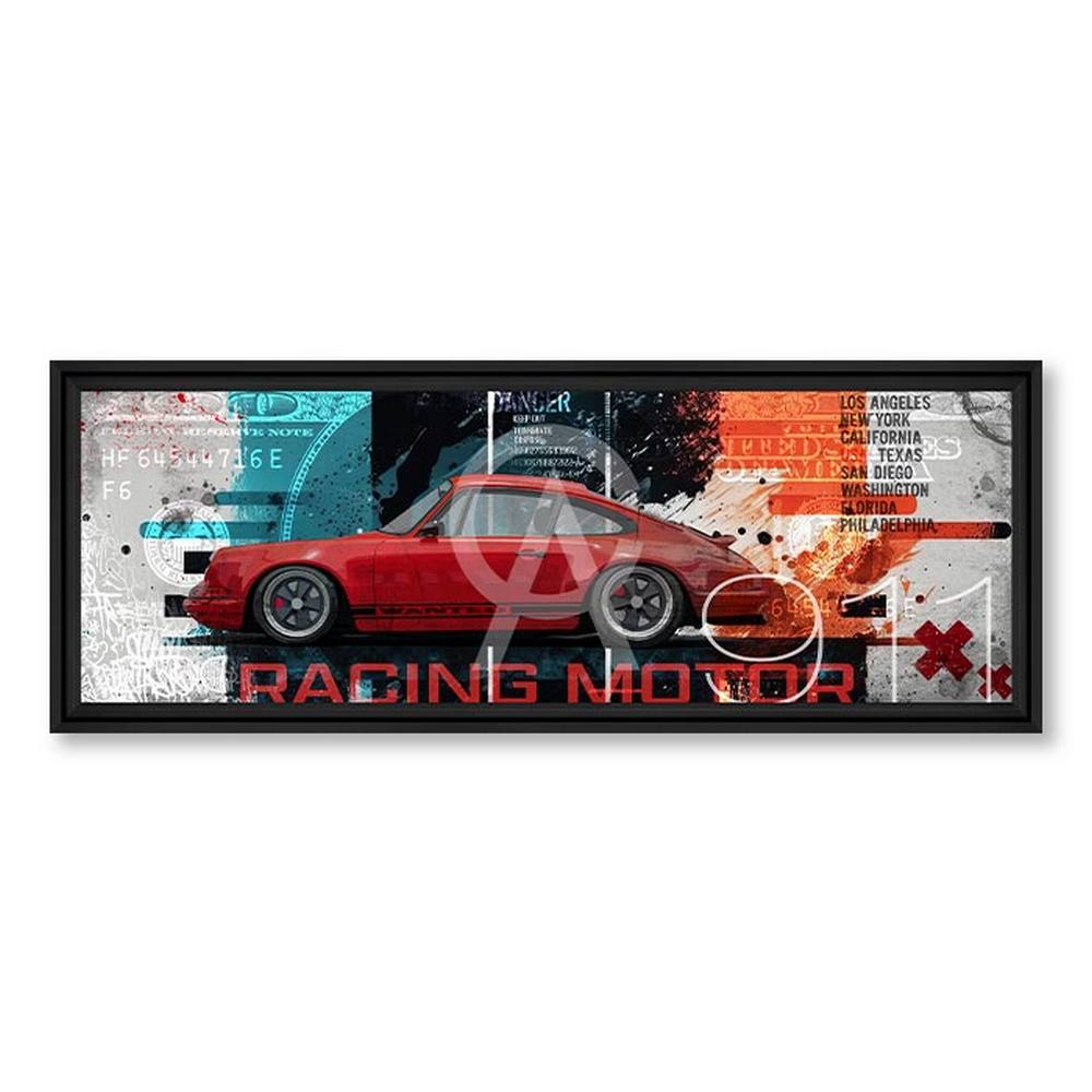 tableau_911_red_usa_rubix_voiture_rouge_racing_motor_quimper tableau 911 Red USA rubix