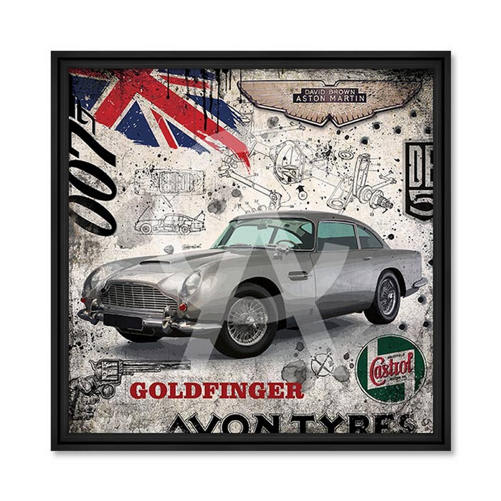 tableau_db5_goldfinger_charleston_rubix_drapeau_angleterre_voiture_collection tableau DB5 Goldfinger
