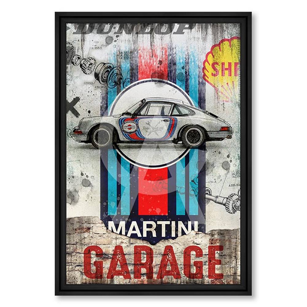 tableau_martini_garage_charleston_rubix_decoration_voiture_vintage_sport tableau Martini Garage rubix