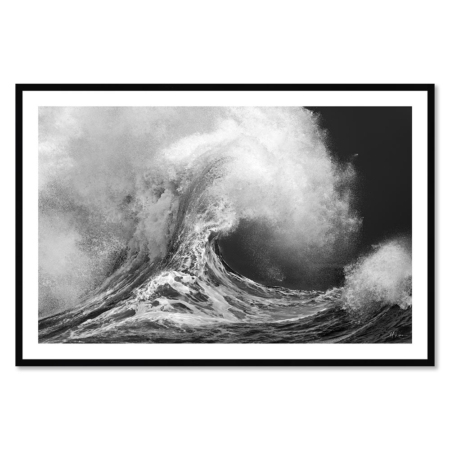 Tableau Photo Vagues Noir et Blanc
