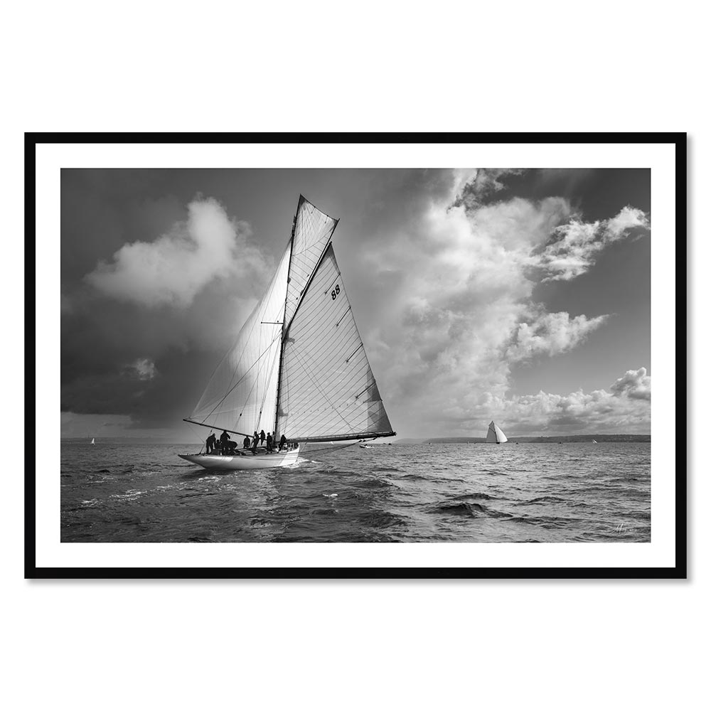 Tableau Photo Voilier Noir Blanc