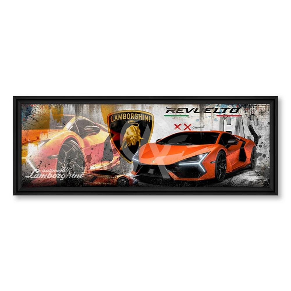 tableau_revuelto_orange_rubix_voiture_luxe_deco_murale_distributeur_encadreur tableau Revuelto Orange