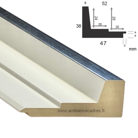 boite américaine blanche argent
