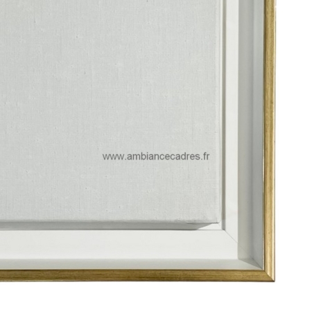 boite américaine blanche or