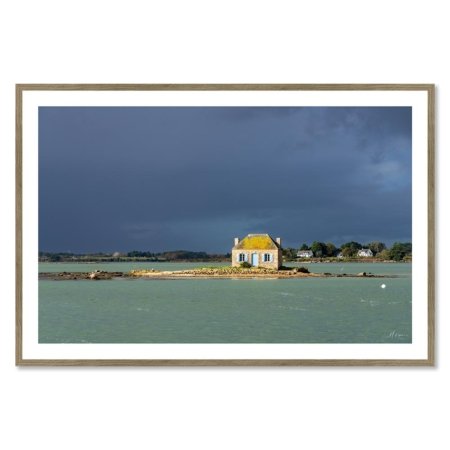 Cadre la Petite Maison aux Volets Bleus