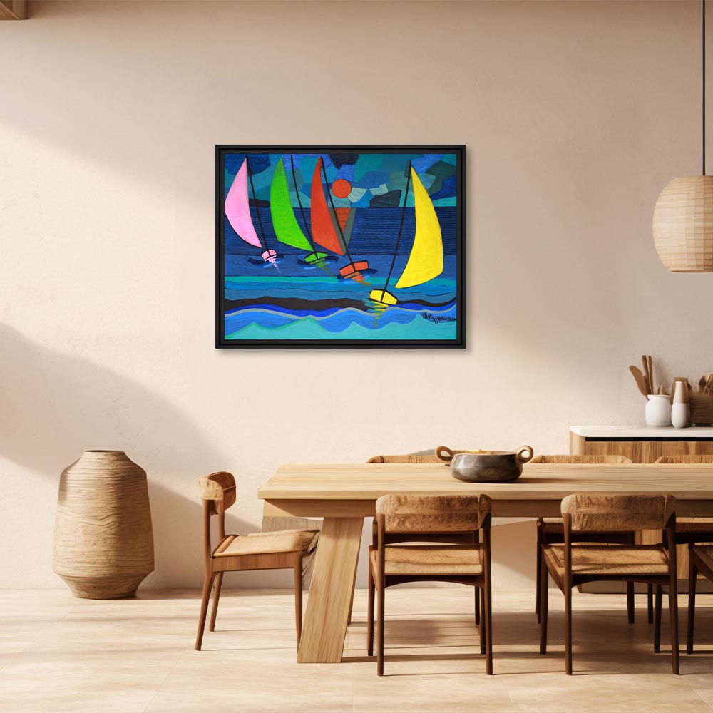 Cadre Martine Gonnin Voiliers du Soir