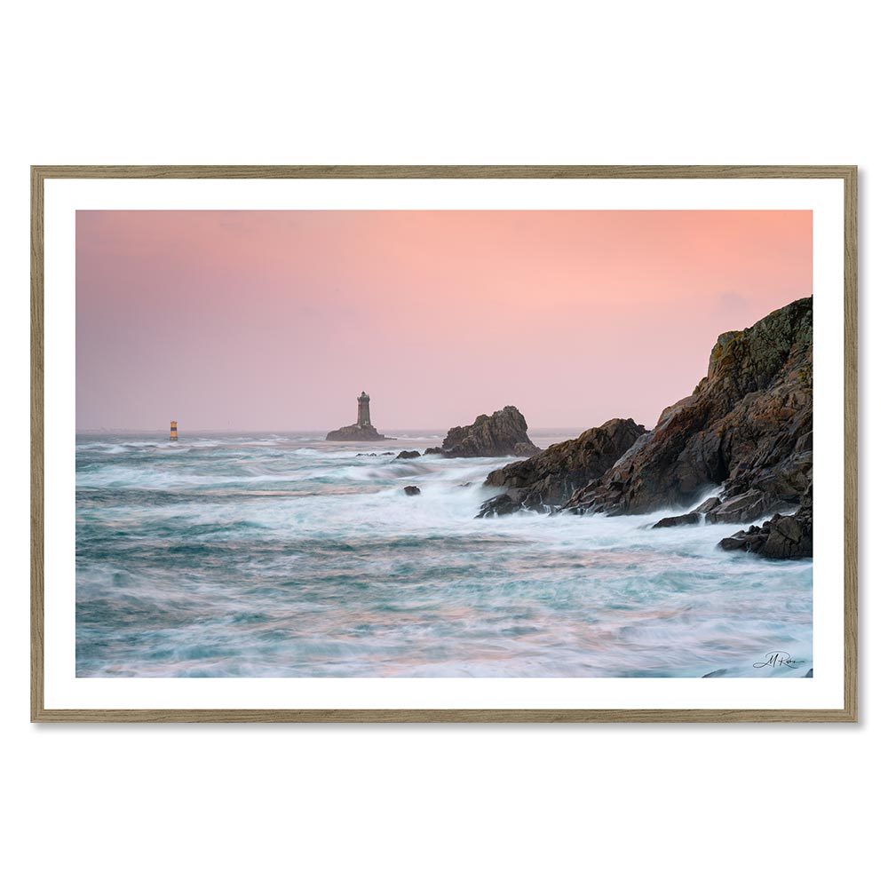 cadre_pointe_du_raz_en_cap_sizun_coucher_de_soleil_rivrin_pvc_encadree_paysage Cadre Pointe du Raz en Cap Sizun