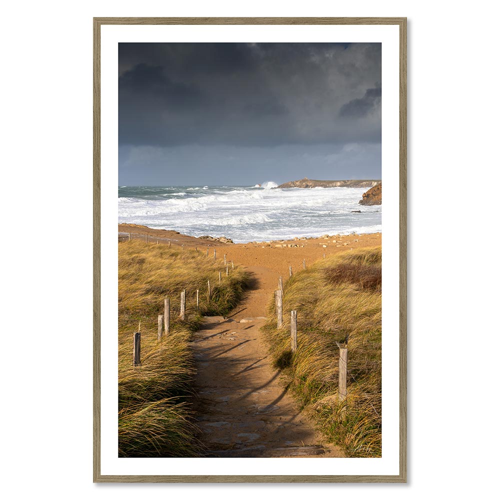 cadre_presqu_ile_de_quiberon_tempete_bella_rivrin_plage_sable_oyats_encadree_chene Cadre Presqu'Île de Quiberon Tempête Bella