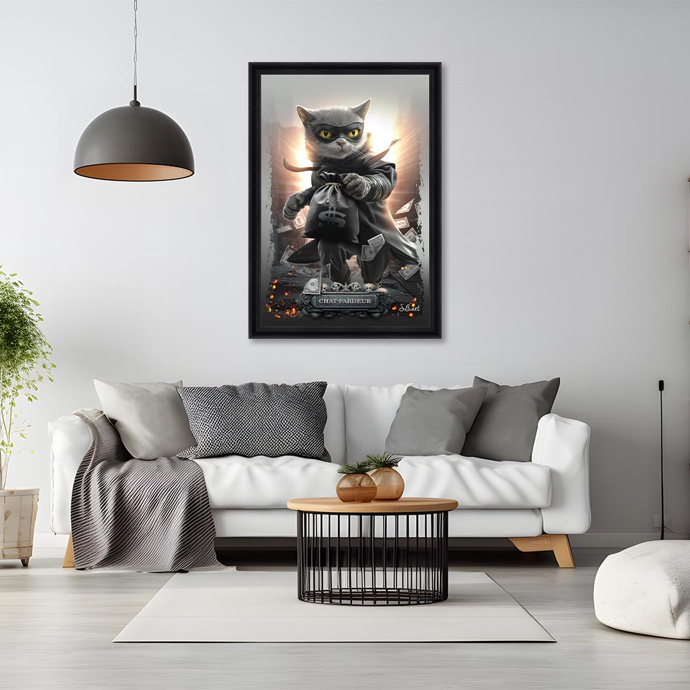 cadre_sylvain_binet_chat_pardeur_vols_chapardeur_idee_cadeau_originale Cadre Sylvain Binet Chat-Pardeur