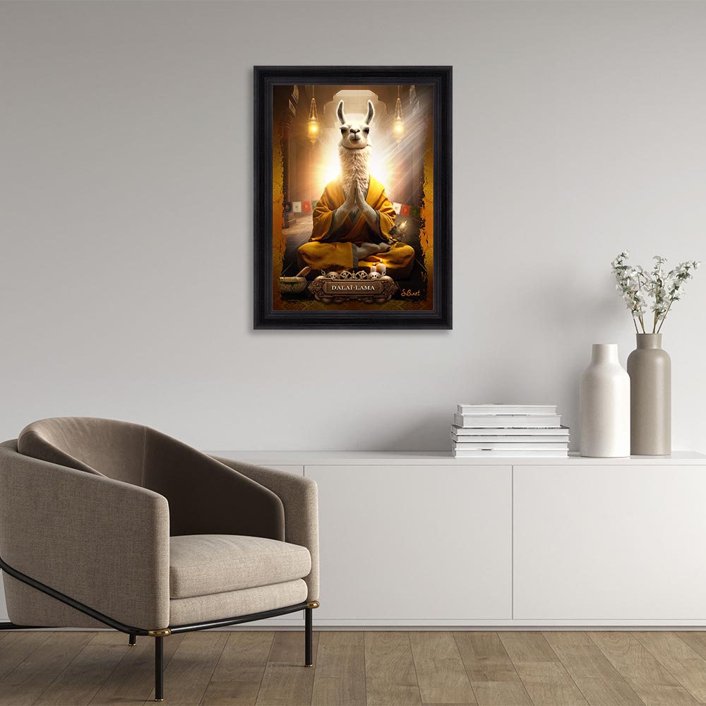 cadre_sylvain_binet_dalai_lama_ambiance_deco_murale_contemporain Cadre Sylvain Binet Dalaï-Lama