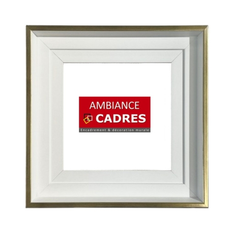 caisse américaine blanche et or