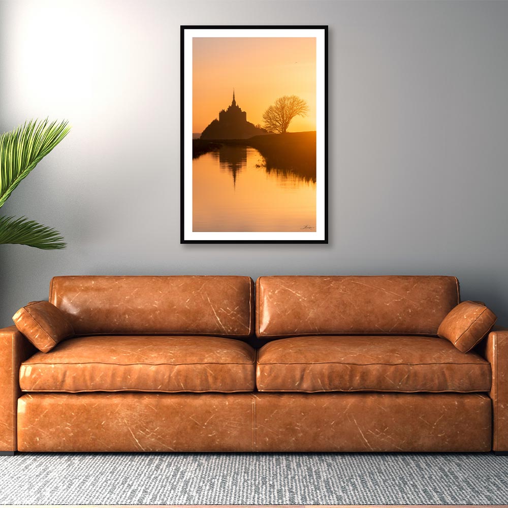 mathieu_rivrin_mont_saint_michel_au_lever_de_soleil_brumeux_objet_decoratif_salon Mathieu Rivrin au Lever du Soleil
