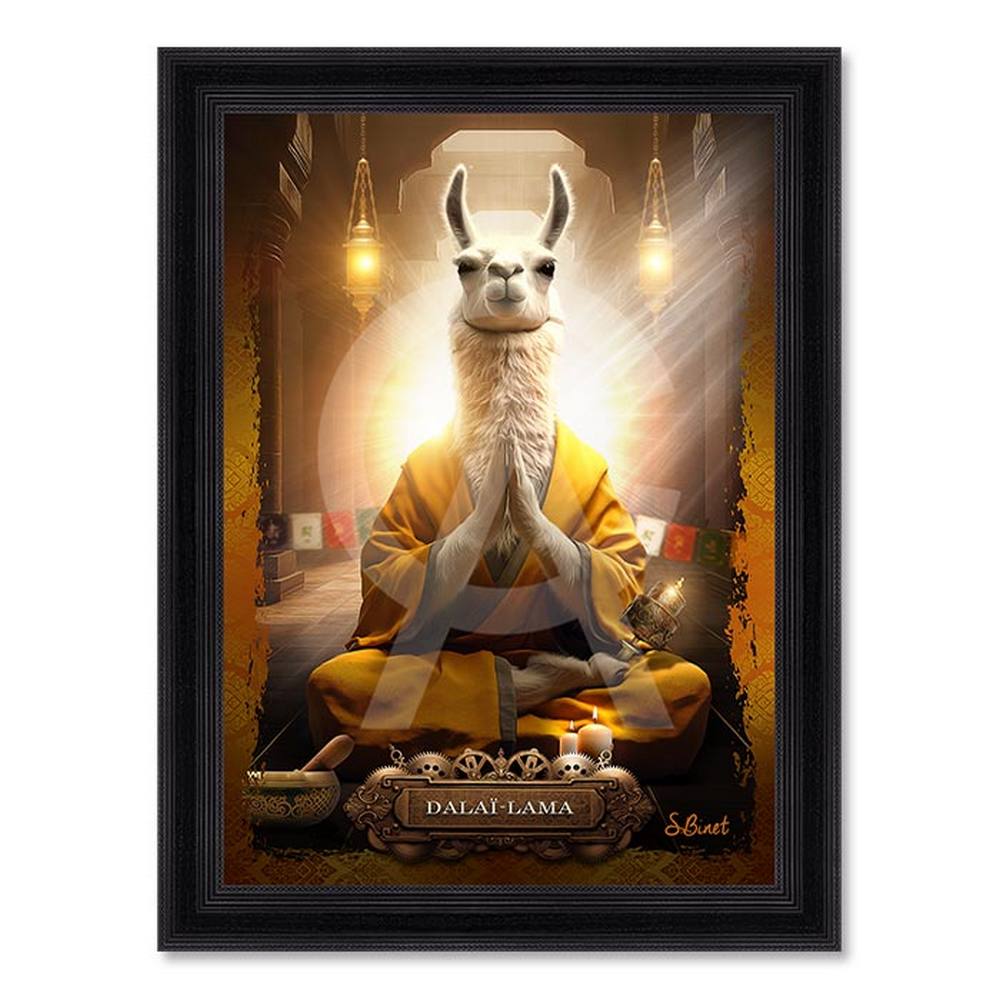 tableau_dalai_lama_sylvain_binet_boudhiste_moine Tableau Dalaï-Lama Sylvain Binet