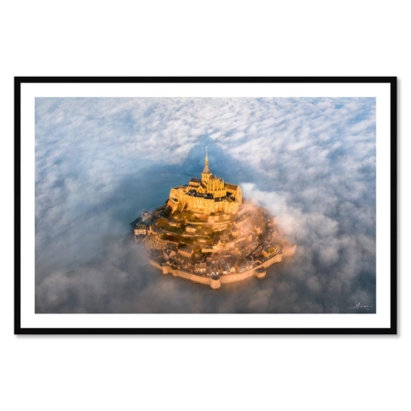 Tableau Mont Saint Michel Brule au Petit Matin