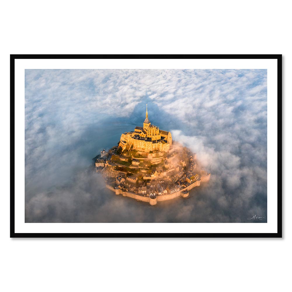 tableau_mont_saint_michel_brume_au_lever_du_soleil_rivrin_brouillard_normandie Tableau Mont Saint Michel Brule au Petit Matin
