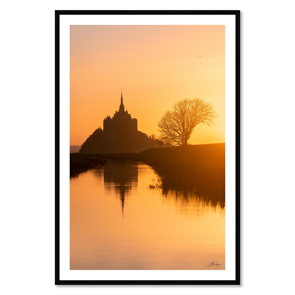 tableau_mont_saint_michel_rivrin_coucher_de_soleil_normandie_deco_encadree Tableau Mont Saint Michel Couché de Soleil
