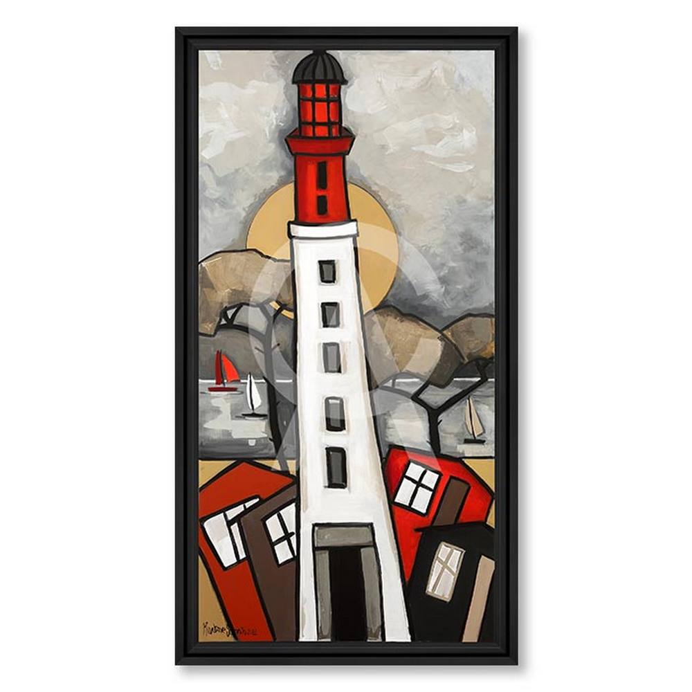 Tableau Rouge Phare Martine Gonnin