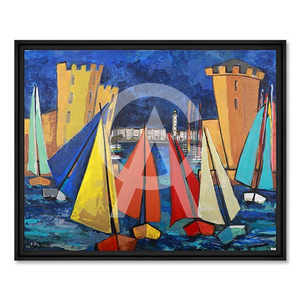 tableau_tours_et_voiliers_martine_gonnin_fort_ville_portuaire Tableau Tours et Voiliers Martine Gonnin