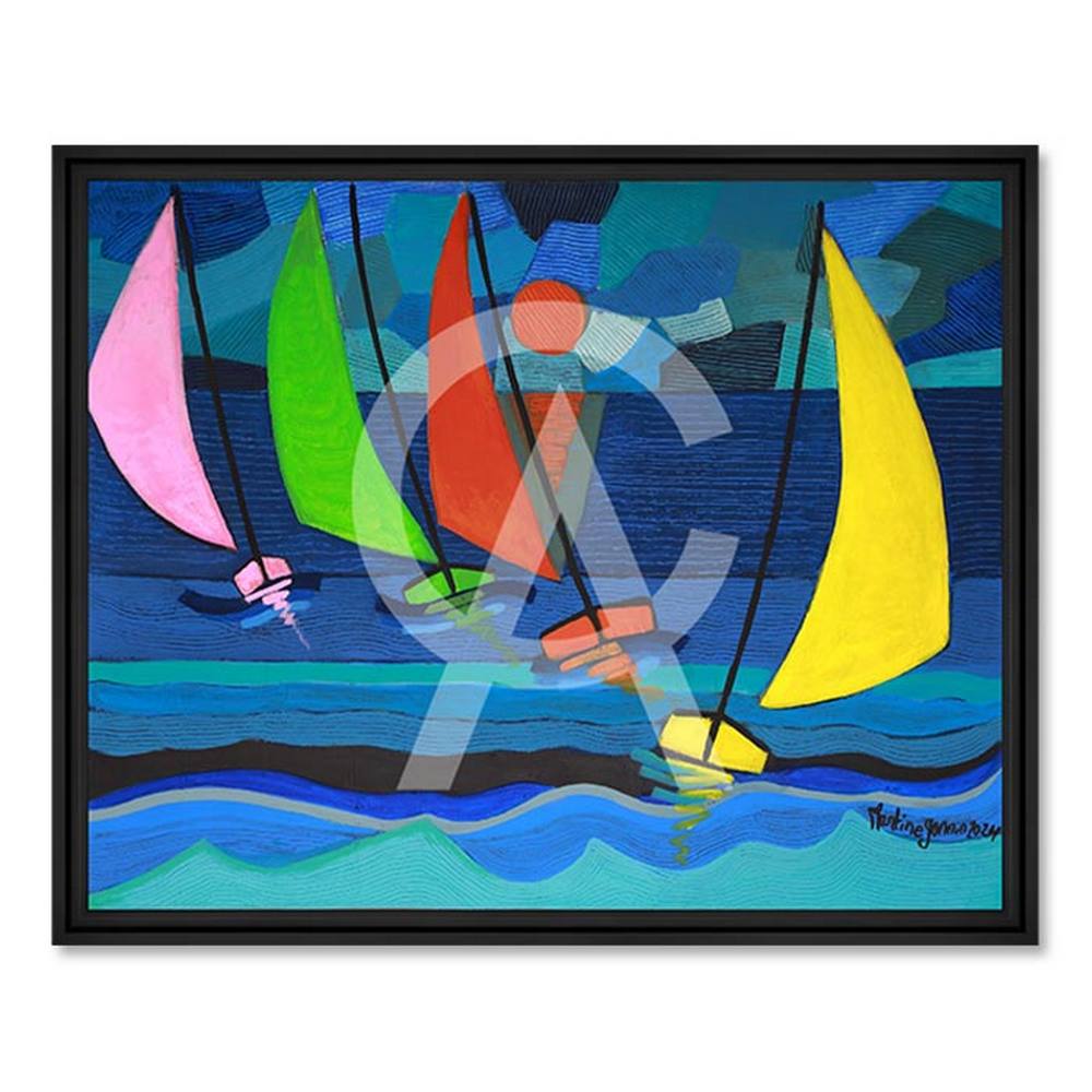 Tableau Voiliers du Soir Martine Gonnin