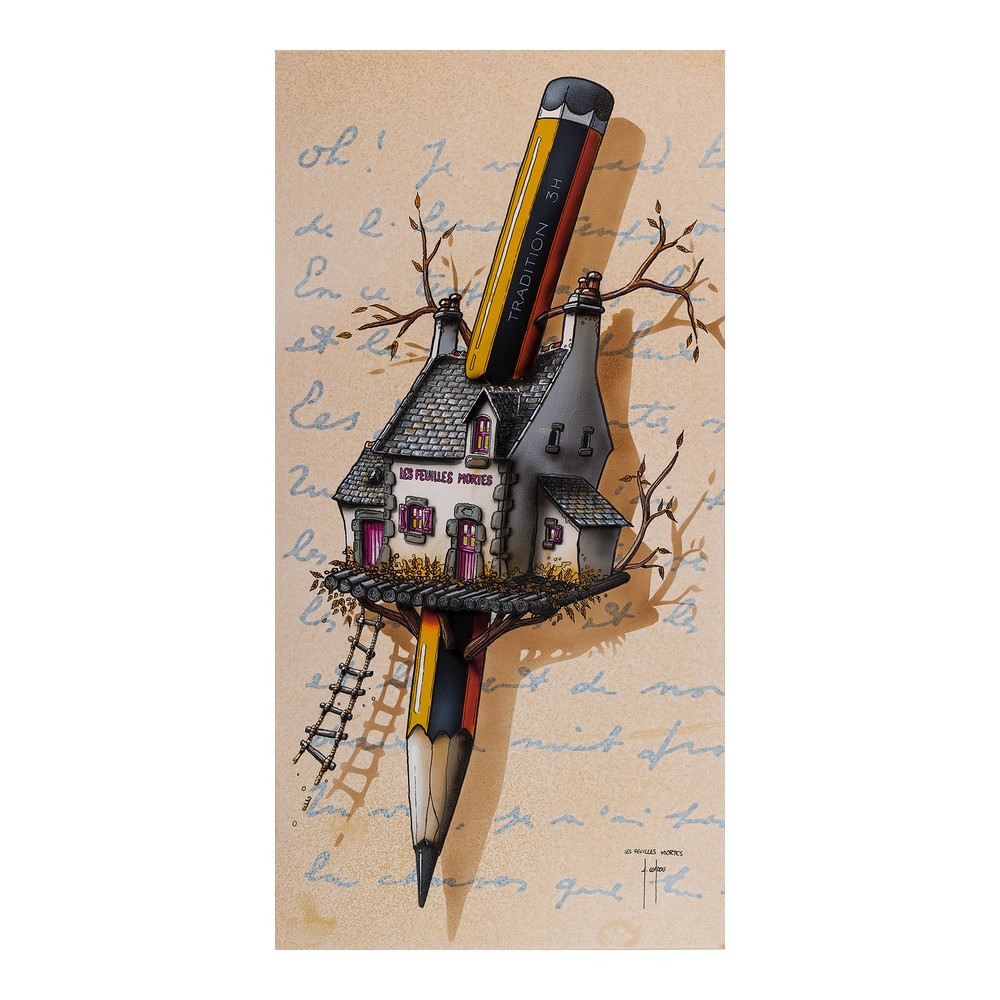 Affiche alain coadou Les Feuilles Mortes