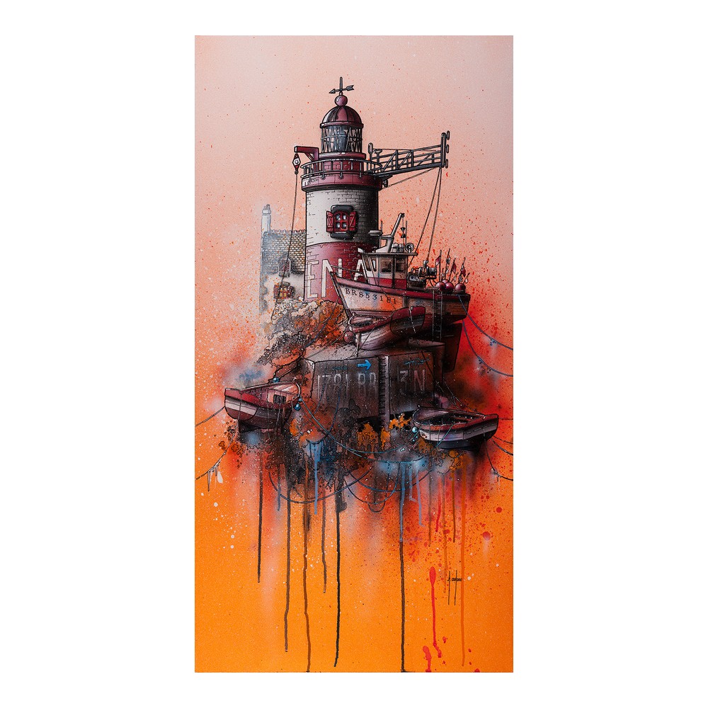 Affiche alain coadou phare rouge
