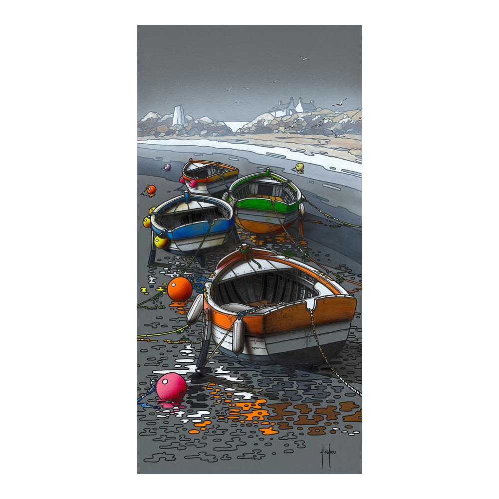 affiche reflet 2 bateaux alain coadou