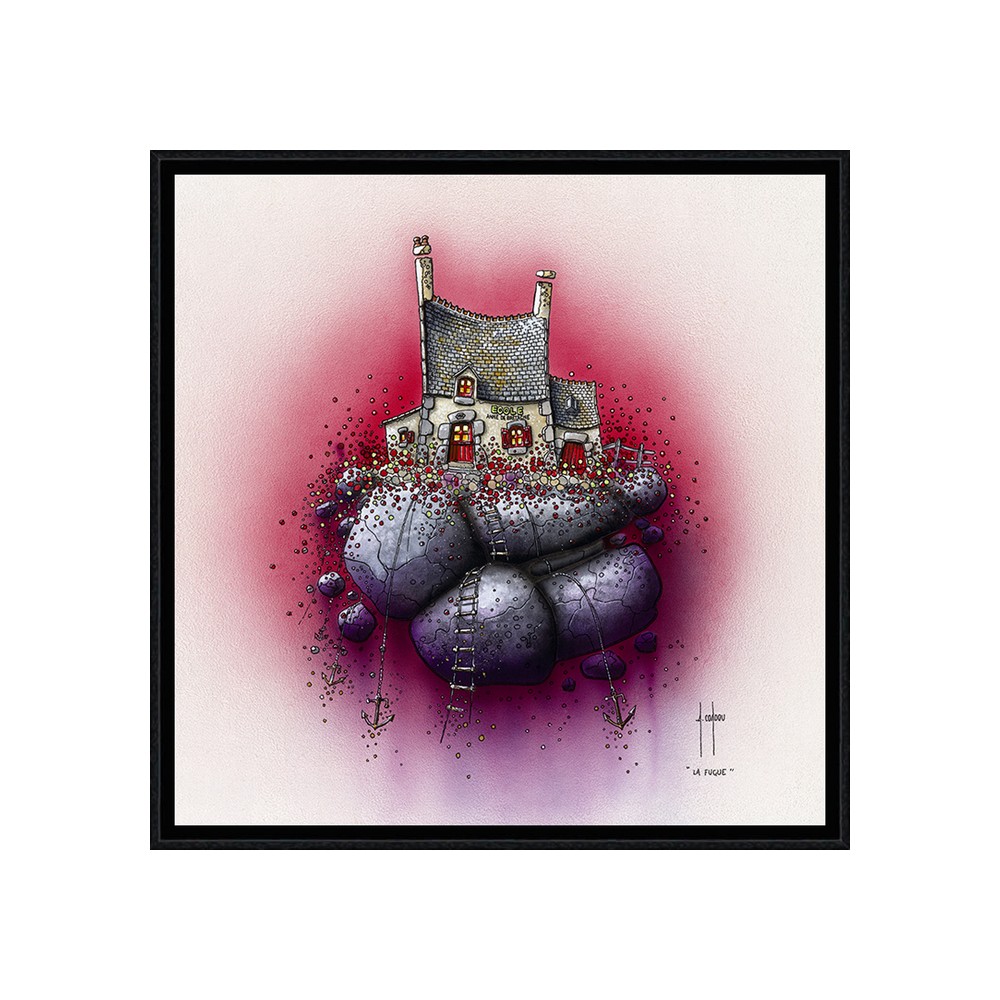 cadre_la_fugue_ecole_anne_de_bretagne_alain_coadou_rochers_encre_rose_mauve_ac-0979 Cadre la Fugue Alain Coadou
