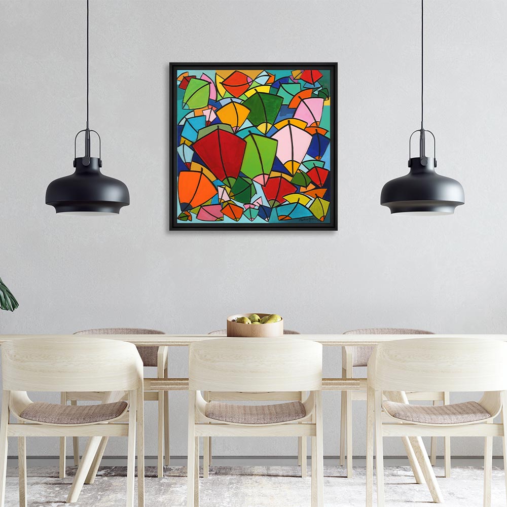 cadre_martine_gonnin_barques_colorees_rouge_jaune_bleu_rose_orange_vert Cadre Martine Gonnin Barques Colorées