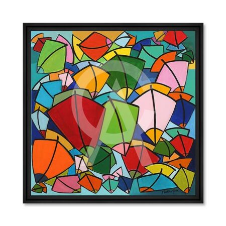 Tableau Barques Colorées Martine Gonnin