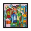 Tableau Cabanes Colorées Martine Gonnin