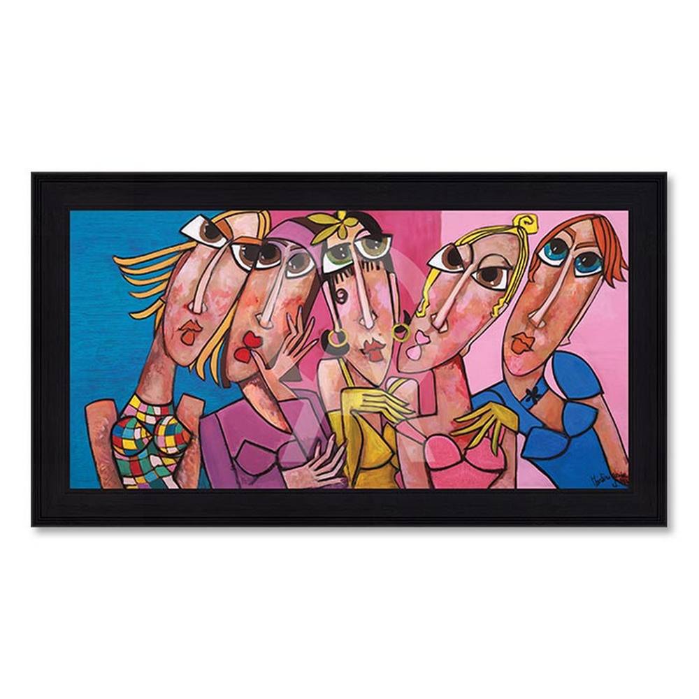 tableau_josephine_martine_gonnin_5_filles_couleurs_disco_retro Tableau Joséphine Martine Gonnin