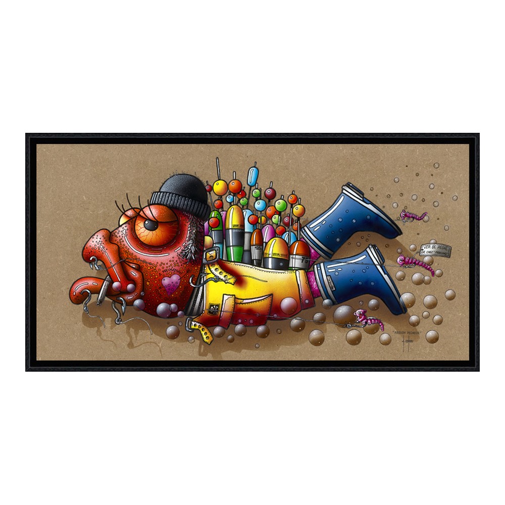 tableau_poisson_pecheur_bretagne_coin_peche_cire_jaune_botte_aigle_hamecon_ac-0968 Tableau Poisson Pêcheur Coadou