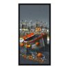 Tableau Bateau Orange Reflet 1