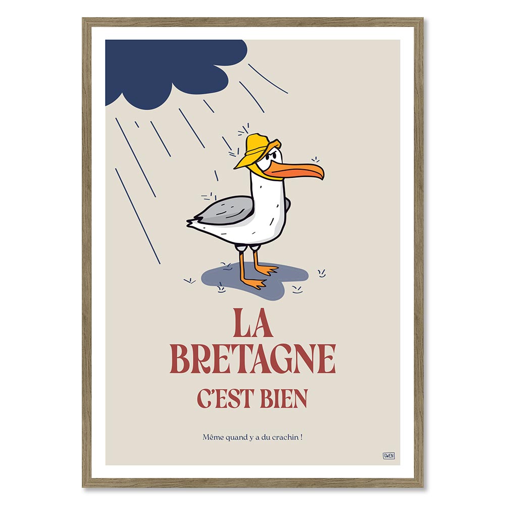 affiche encadrée la Bretagne c'est Bien