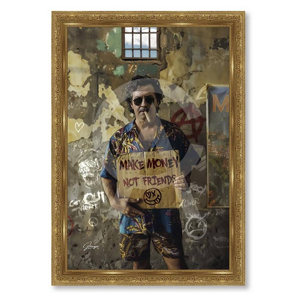 cadre_alexandre_granger_pablo_escobar_traficant_drogue_dessin_pastel cadre alexandre granger pablo