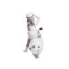 statue fille scooter blanc gris