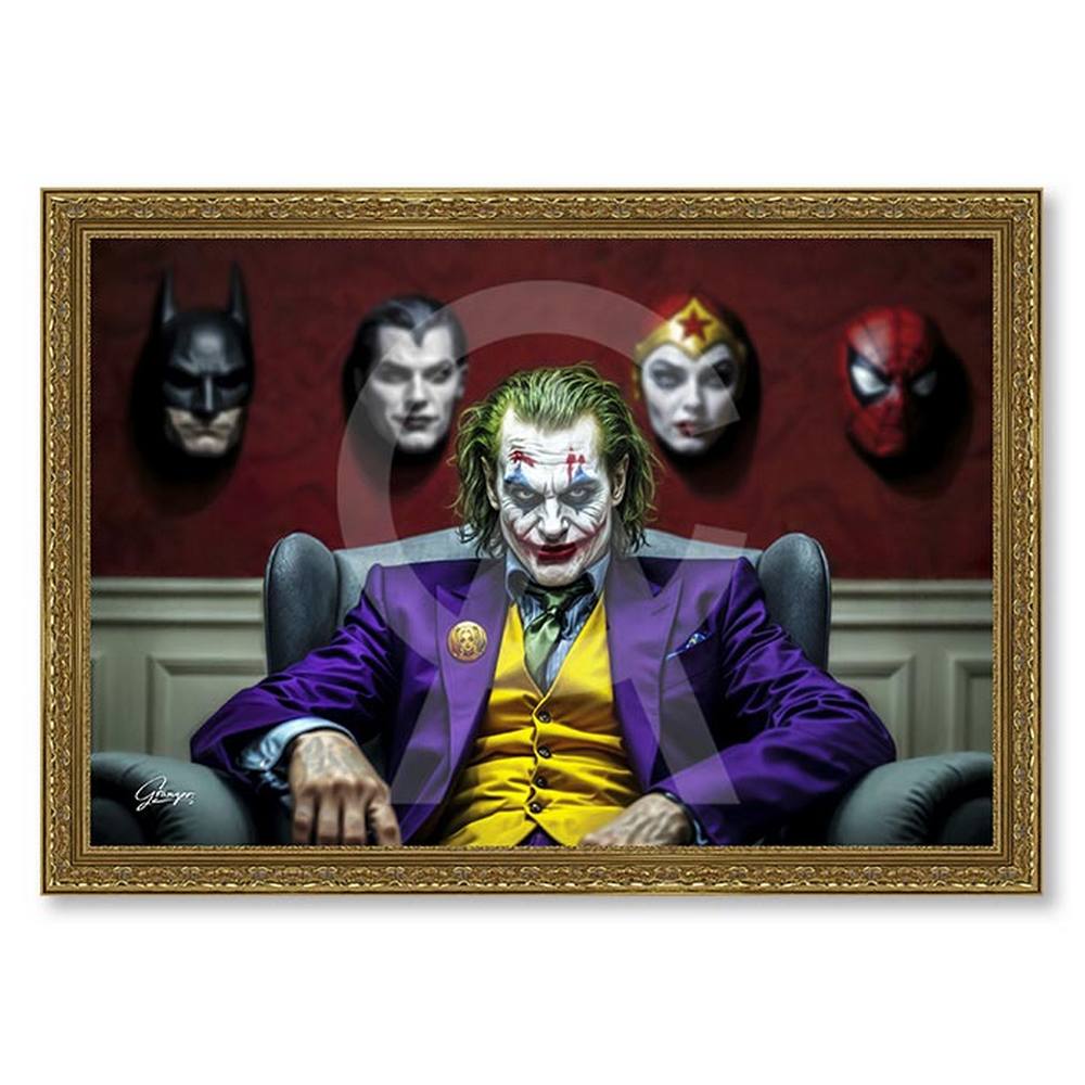 tableau_the_masks_alexandre_granger_super_heros_vilain_joker tableau The Masks alexandre granger