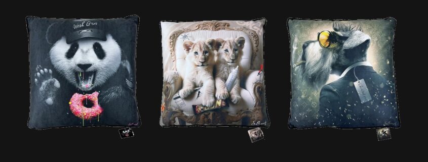 coussin sylvain binet animaux figuratif