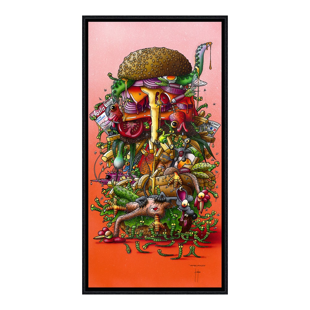tableau_hambeurkger_alain_coadou_burger_food_nourriture_vers_fast_food_restaurant_ac-1001 Tableau Hambeurkger Alain Coadou